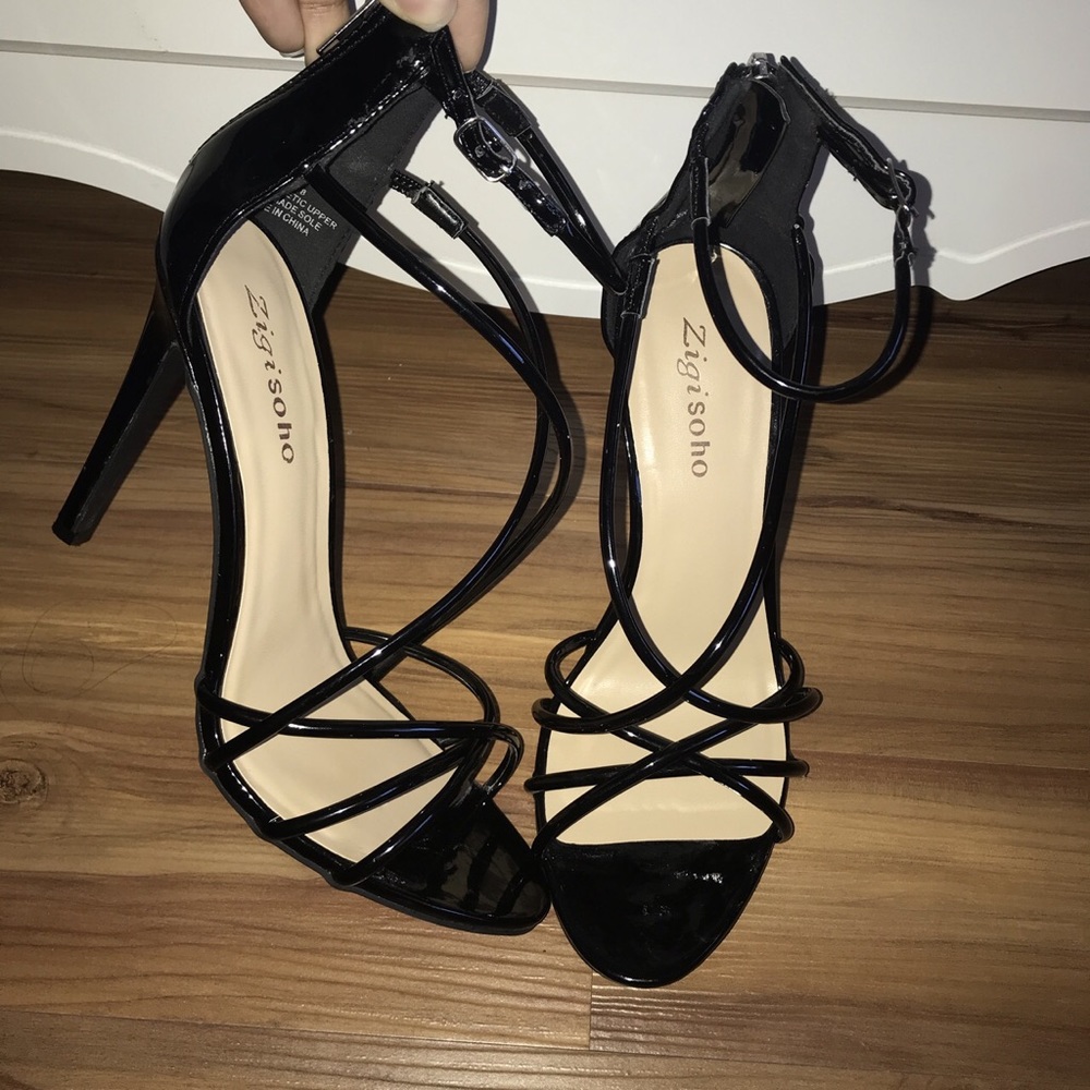 Black Strapy Heels